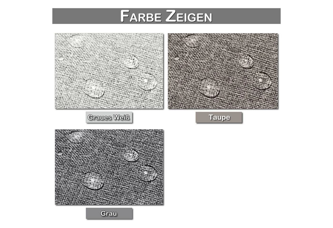 Lapalife Outdoorvorhang Verdunkelnd Wasserdicht Grau-Weiß - Bild 4