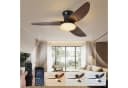 Sunicol Deckenventilator mit LED-Beleuchtung, Dimmbar, 6-Gang, Schwarz/Braun Bild 2