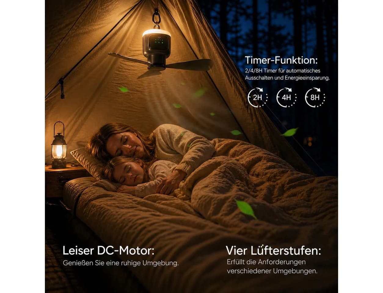 Lapalife Deckenventilator Grau mit Beleuchtung & Fernbedienung - Bild 4