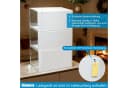 XERSEK Aufbewahrungsbox LED Vitrine mit Magnettür transparent/weiß Bild 4