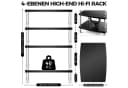 XERSEK HiFi Regal 4-stöckig Schwarz Klavierlack Bild 1