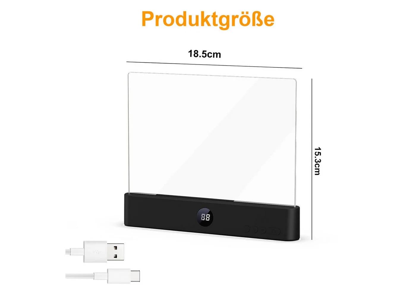 Lapalife LED Leselampe Dimmbar mit 3 Farben & Timer Schwarz