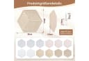 QUBEBU Filz Pinnwand 12-tlg. Selbstklebend Hexagon Beige/Grau/Weiß Bild 1