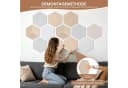 QUBEBU Filz Pinnwand 12-tlg. Selbstklebend Hexagon Beige/Grau/Weiß Bild 4