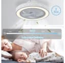 Rosnek Deckenventilator 46cm mit LED, Fernbedienung, 6 Windstufen Bild 3
