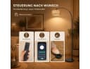 Sunicol Stehlampe Dimmbar Rattan Marmorsockel Höhenverstellbar Schwarz Bild 4