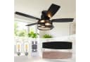 Jibenhome Deckenventilator mit Licht Schwarz Fernbedienung Bild 2