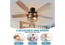MUPOO Deckenventilator mit Beleuchtung Schwarz 112cm Bild 3