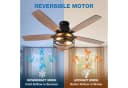 MUPOO Deckenventilator mit Beleuchtung Schwarz 112cm Bild 5