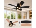 Lapalife Deckenventilator mit Beleuchtung 132cm Schwarz Fernbedienung Bild 2