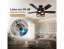 Lapalife Deckenventilator mit Beleuchtung 132cm Schwarz Fernbedienung Bild 5