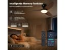 Rosnek Deckenventilator mit LED-Licht 100cm Schwarz Fernbedienung App Bild 4