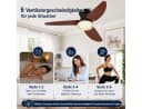 Rosnek Deckenventilator mit Licht Kristall-Lampenschirm dimmbar 100 cm Bild 4