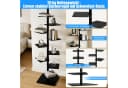 XIIW Bücherregal 1.8M LED Sternenlicht Standregal Drehbar Schwarz Bild 4