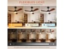 Lapamax Deckenventilator mit LED-Beleuchtung, 132 cm, Holzflügel, dimmbar Bild 4