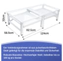 XERSEK Waschmaschinenuntergestell Doppel 32cm Stahl Bild 1