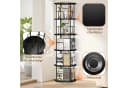 XERSEK Bücherregal 5 Ebenen 360° Drehbar Schwarz Bild 4