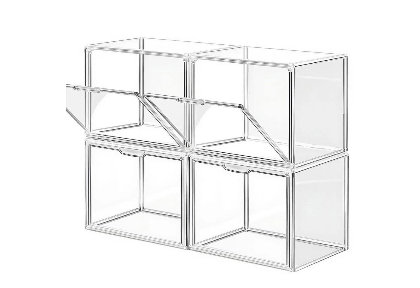 XIIW Vitrine Handtaschen Organizer Transparent Stapelbar - Bild 5