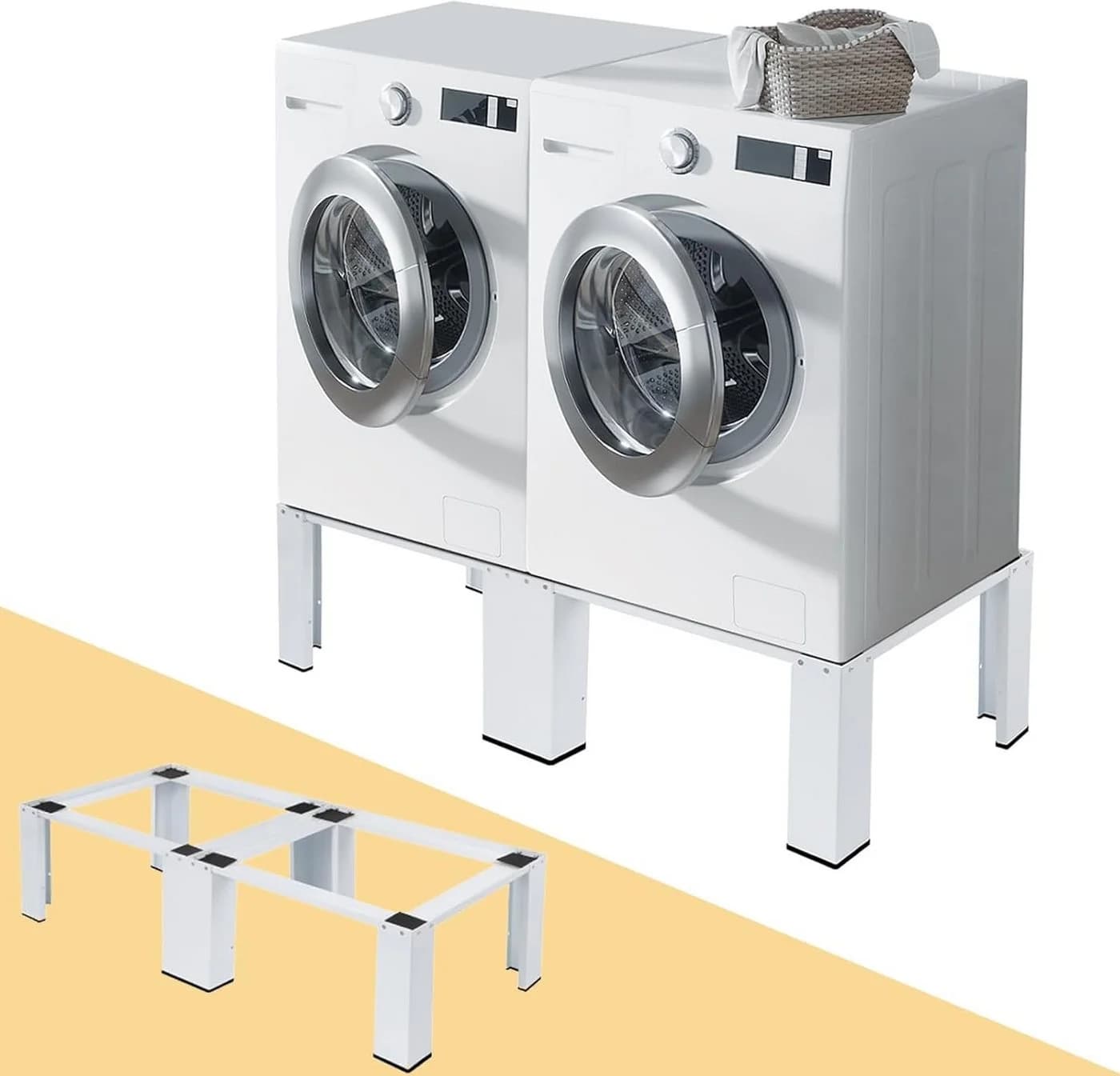 XIIW Waschmaschinenpodest Stahl 32cm 126x54cm 300kg Tragkraft - Bild 2