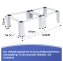 XIIW Waschmaschinenpodest Stahl 32cm 126x54cm 300kg Tragkraft Bild 3