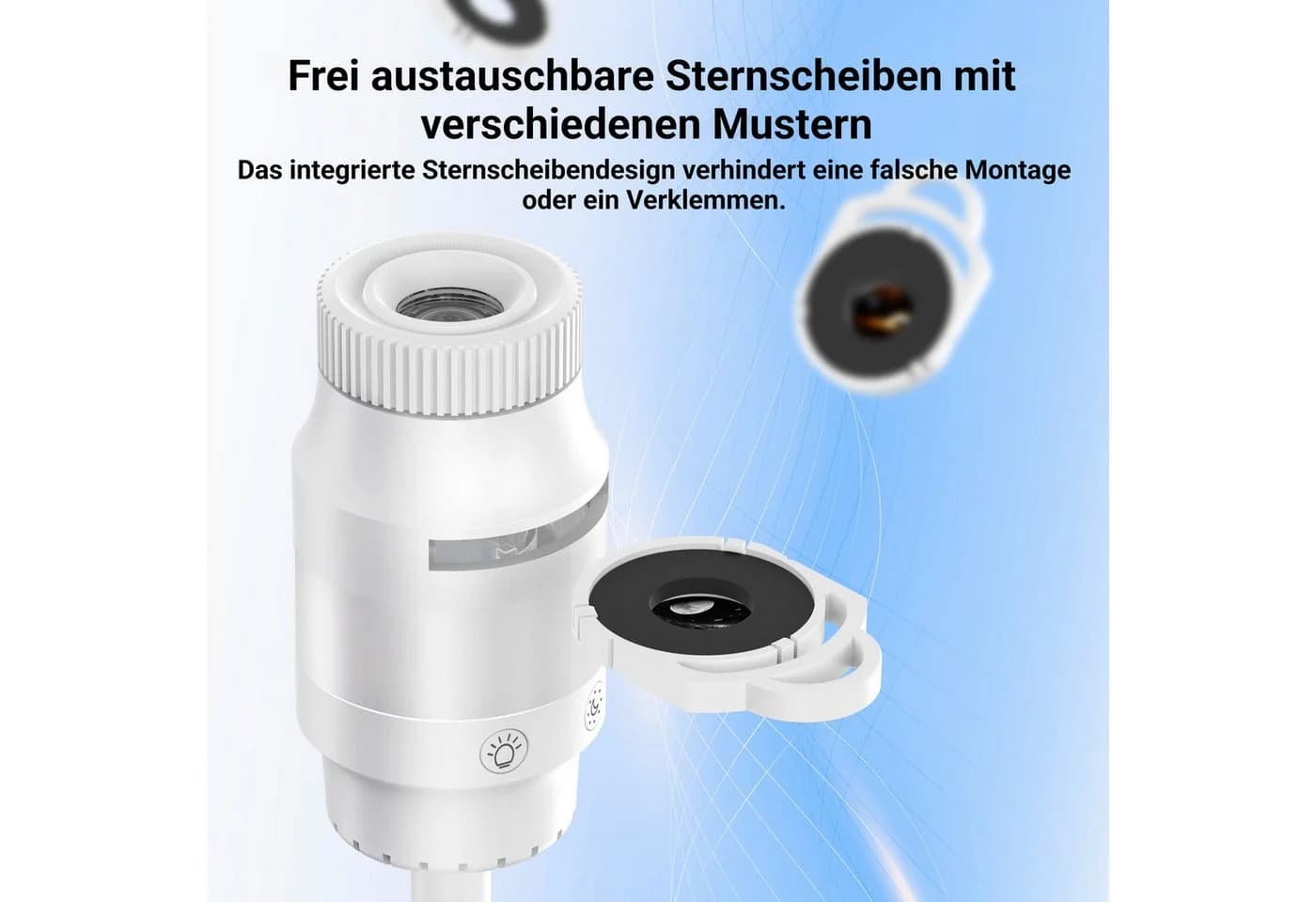VIVIHEYDAY LED Nachtlicht 2-in-1 Galaxy Projector Weiß - Bild 5