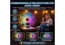 QUBEBU Solarlaterne Mandala RGB 7 Farben Metall Wandleuchte Bild 4