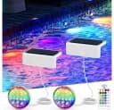 QUBEBU Solar LED Pool-Lampe RGB Unterwasserlicht mit Fernbedienung Bild 2