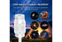 QUBEBU LED Sternenhimmel Projektor mit 6 Folien, Dimmbar Nachtlicht, USB, Weiß Bild 1