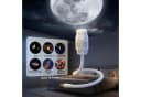QUBEBU LED Sternenhimmel Projektor mit 6 Folien, Dimmbar Nachtlicht, USB, Weiß Bild 2