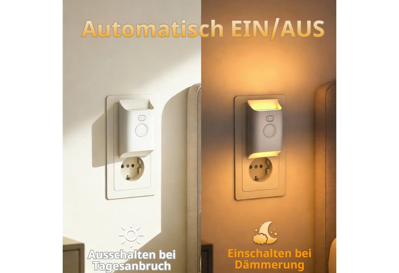 PRIISF LED Steckdosenleuchte mit Bewegungsmelder und Dämmerungssensor - Bild 5