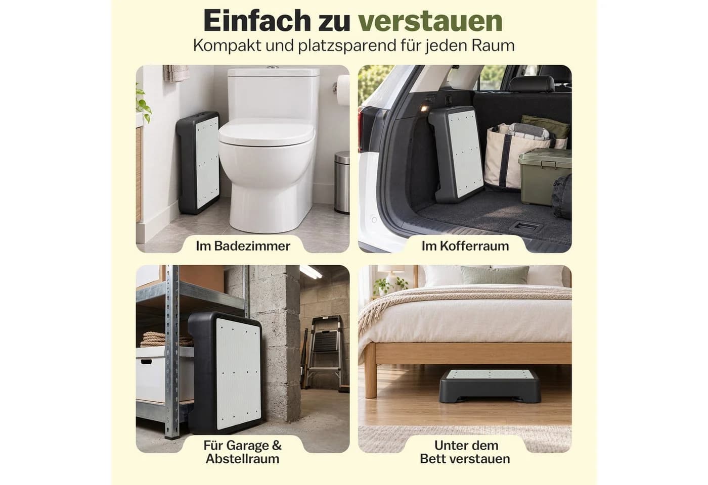 PRIISF Tritthocker Nachleuchtend Höhenverstellbar Rutschfest - Bild 5