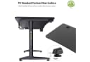 EE EUREKA ERGONOMIC Gamingtisch Schwarz mit Kabelbox und Zubehör Bild 1
