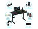 EE EUREKA ERGONOMIC Gamingtisch Schwarz mit RGB-Beleuchtung Bild 1