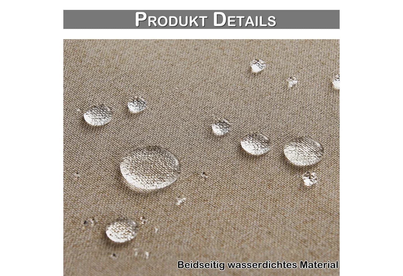 Lapamax Outdoorvorhang Taupe 100% Sichtschutz Wasserdicht - Bild 3