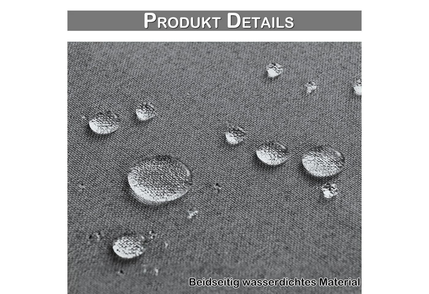Lapamax Outdoorvorhang Grau 100% Verdunkelnd Wasserdicht - Bild 3