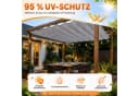 Lapamax Sonnensegel Wasserdicht UV-Schutz Grau Bild 1