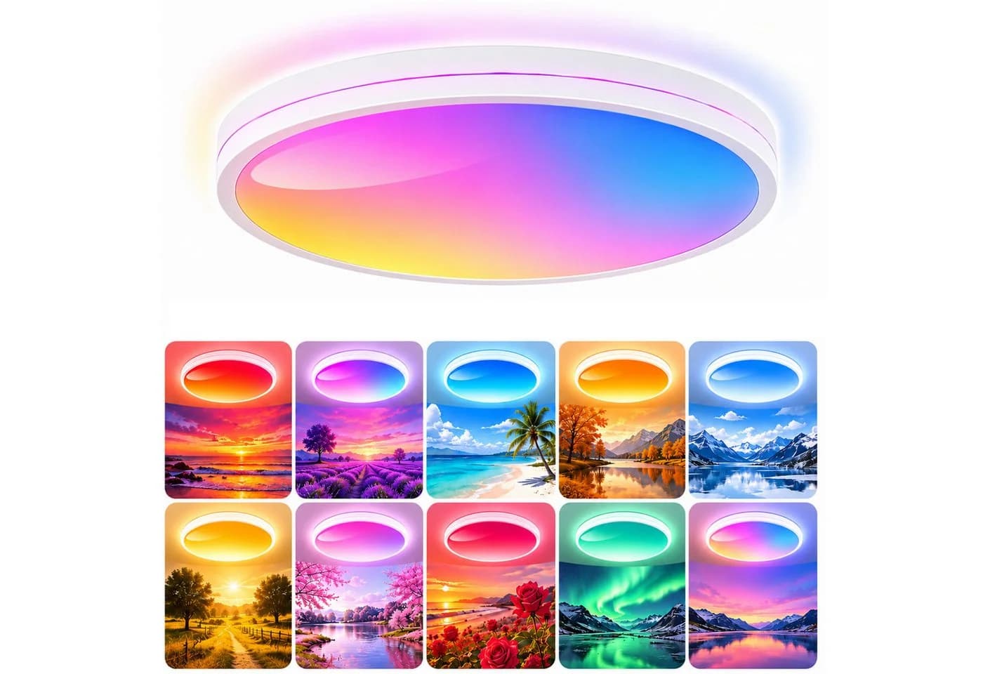 Sunicol LED Deckenleuchte Sky Scenery Dimmbar RGB Vollspektrum - Bild 2