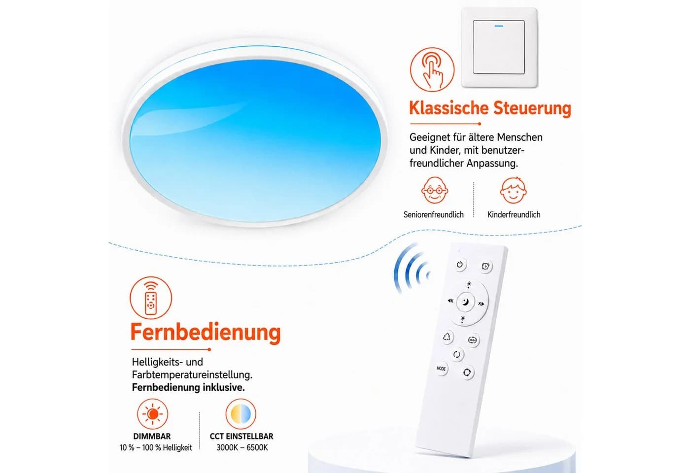 Sunicol LED Deckenleuchte Sky Scenery Dimmbar RGB Vollspektrum - Bild 4
