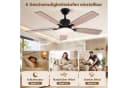 LMaxhome Deckenventilator mit LED-Beleuchtung, dimmbar, 132 cm, Schwarz Bild 3