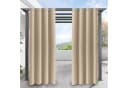 LMaxhome Outdoorvorhang Wetterfest mit Ösen Sichtschutz Wärmeschutz Beige Bild 2