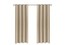 LMaxhome Outdoorvorhang Wetterfest mit Ösen Sichtschutz Wärmeschutz Beige Bild 3