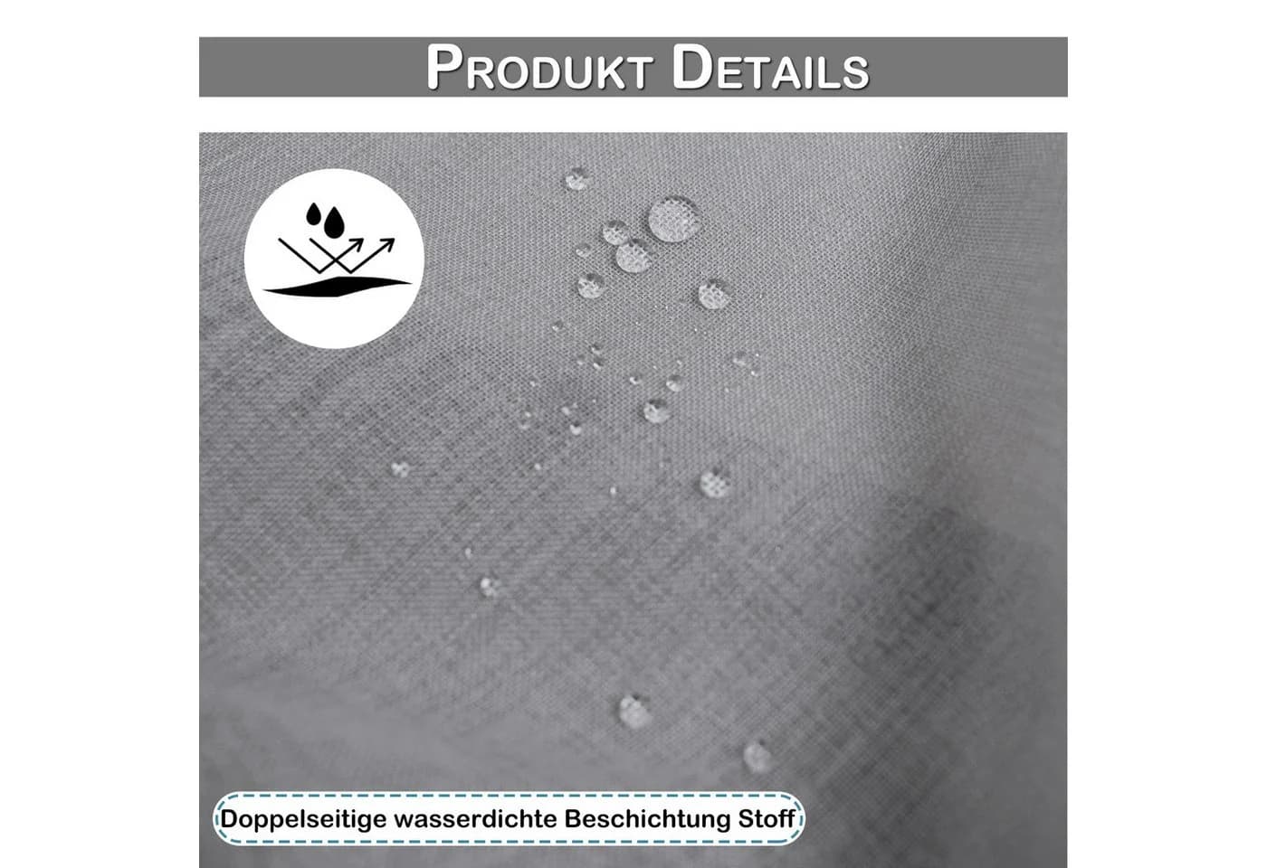 LMaxhome Outdoorvorhang Transparent mit Ösen, wasserabweisend - Bild 4