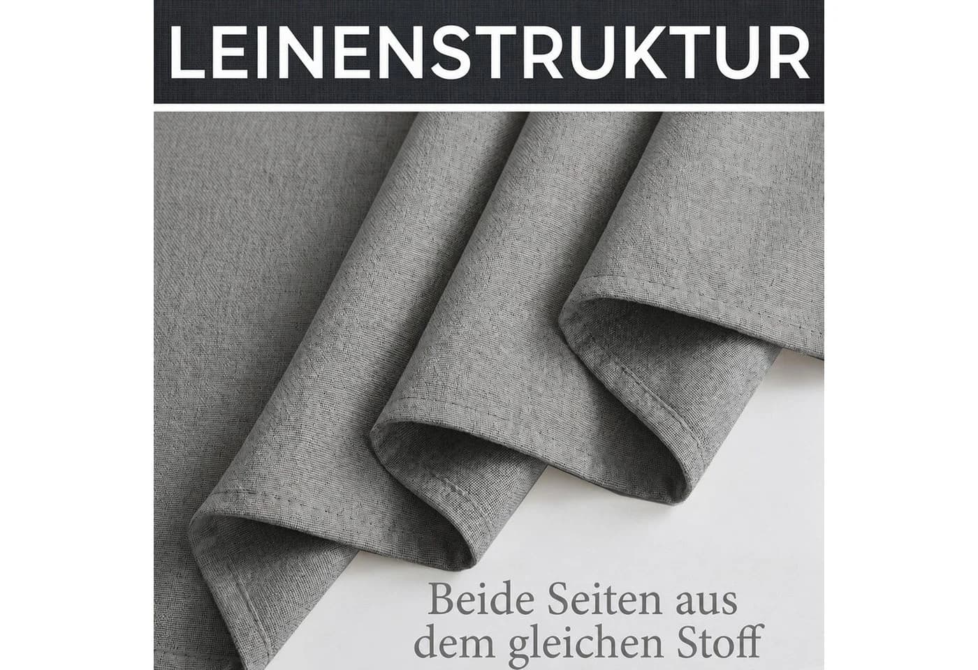 LMaxhome Raumteiler-Vorhang mit Schiene Grau 100% Verdunkelung - Bild 4