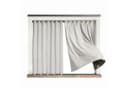 LMaxhome Outdoorvorhang Blickdicht Wetterfest mit Ösen Grau/Weiß Bild 1