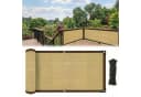 LMaxhome Sonnensegel Sichtschutz Schwarz mit Ösen UV-Schutz HDPE Bild 2