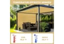 LMaxhome Sonnensegel Sichtschutz Schwarz mit Ösen UV-Schutz HDPE Bild 3