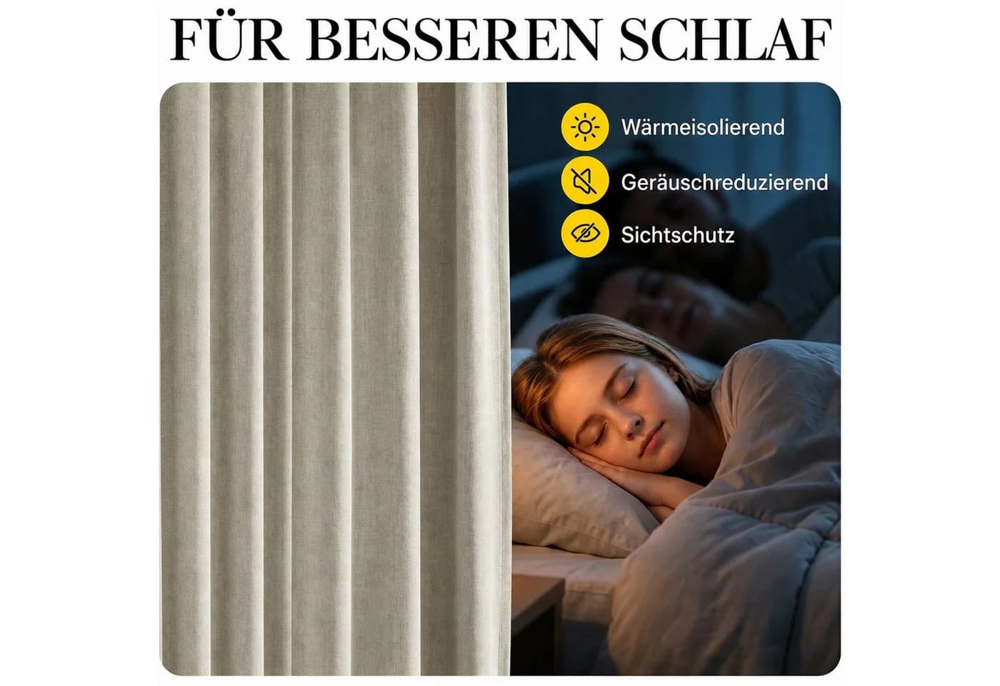 Rosnek Verdunkelungsvorhang Raumteiler mit Schiene - Bild 5