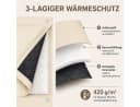 LMaxhome Thermo-Türvorhang Beige 3-lagig mit Klettband Bild 1