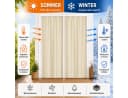 LMaxhome Thermo-Türvorhang Beige 3-lagig mit Klettband Bild 4