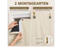 LMaxhome Thermo-Türvorhang Beige 3-lagig mit Klettband Bild 5